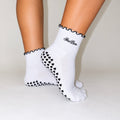 Slow Burn Grip Socks - White