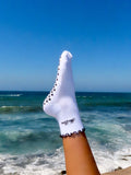 Slow Burn Grip Socks - White